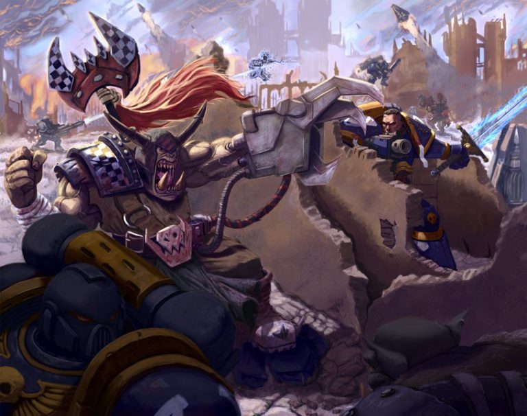 Ultramarines vs Deathclaw by Andros Martinez 