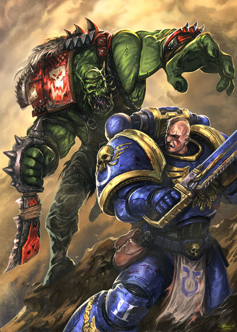 Ork vs Space Marine by Brad Whitlam 