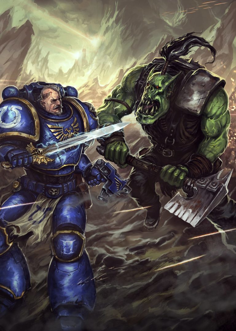Ork vs Space Marine by Brad Whitlam 