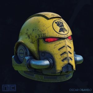 Imperial Fists Helmet by Alexandre Cadinot
