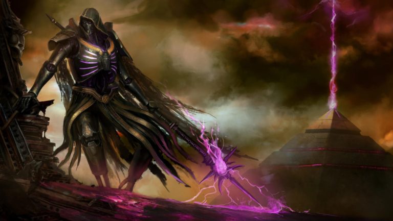 Necron Overlord by Serdjek Sholohovshek 