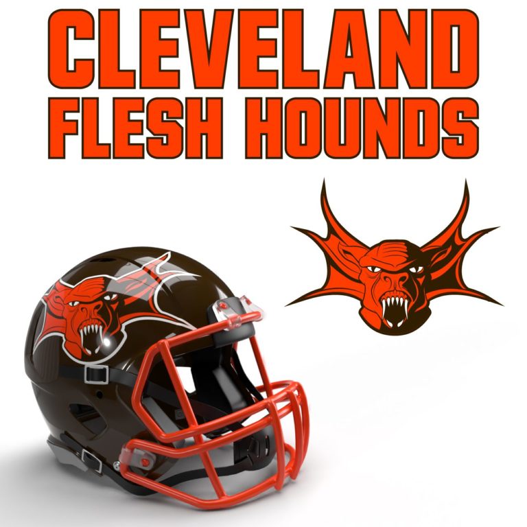 Cleveland Flesh Hounds 40K NFL Logo by Casey Landreth 