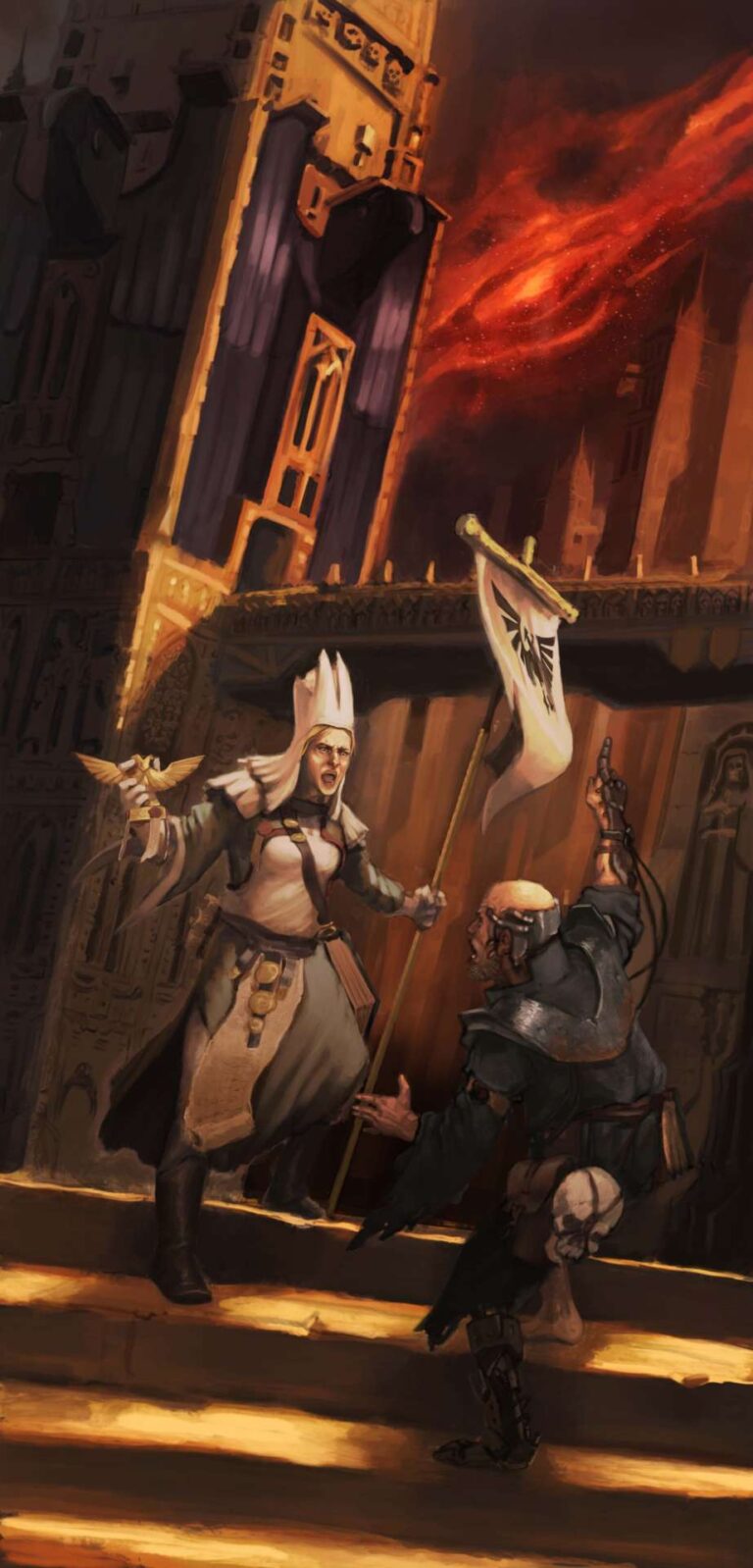 Warring Priests by Daniel Blokland 