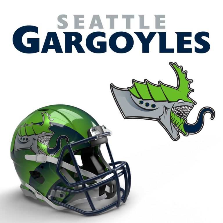 Seattle Gargoyles 40K NFL Logo by Casey Landreth 