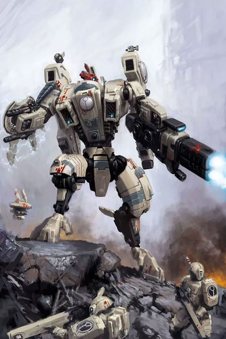 T’au Riptide Battlesuit by Mark Holmes 