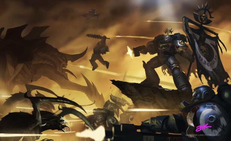 Astartes vs Tyranids by Isaac Luna