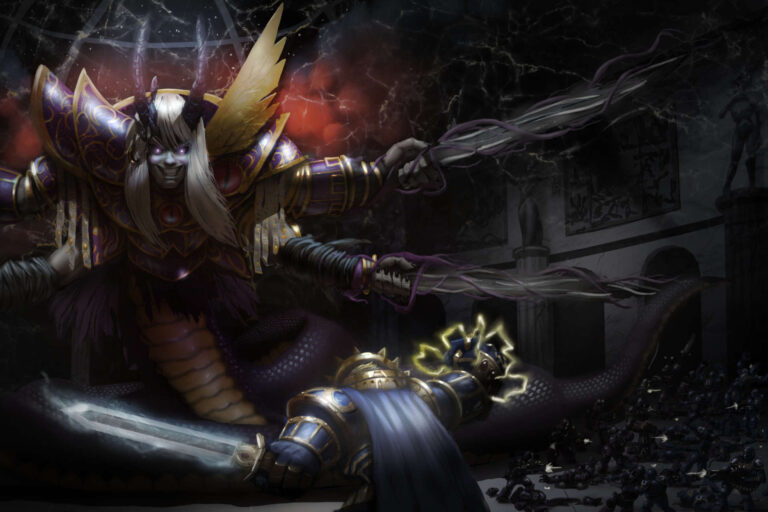 Fulgrim Battles Guilliman by Matt Collins