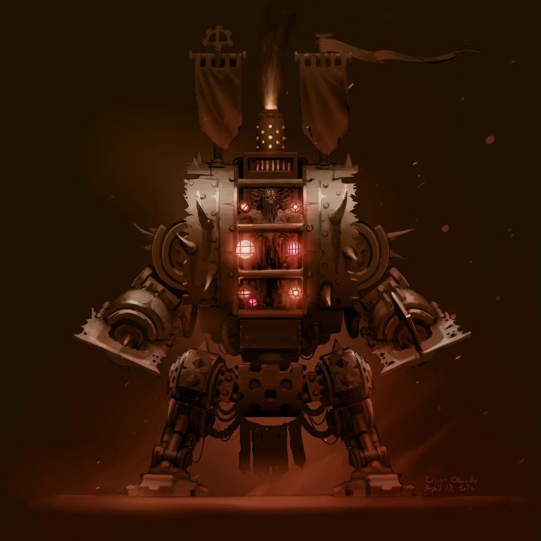 Tech Barbarian Red Engine by Oscar Obando 