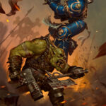 Ultramarine vs Ork by Bryan Sola (bpsolaart)