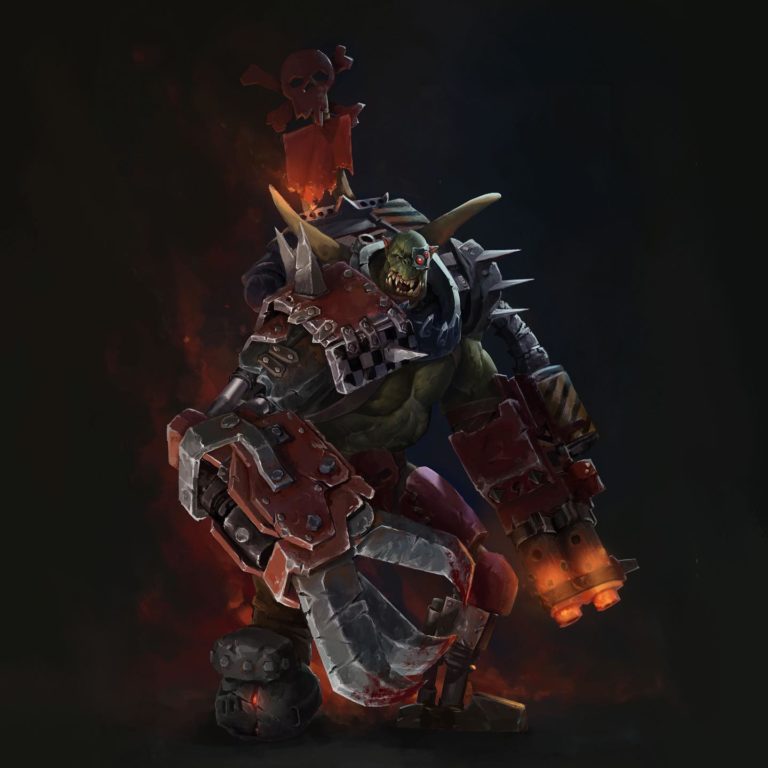 Ork Warboss by Ivan Ozyumov 