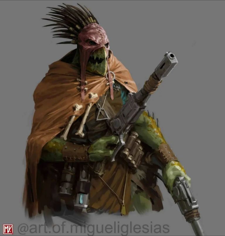 Kroot Warrior by Miguel Iglesias 