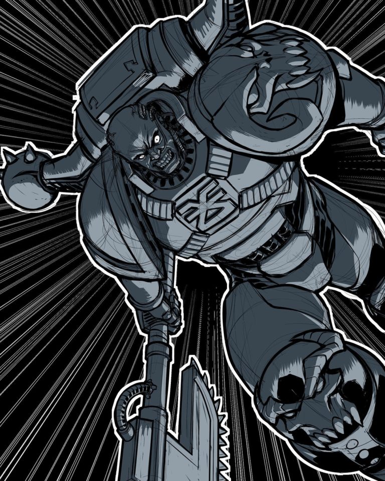 Khorne Berserker by Judd Abinuman 