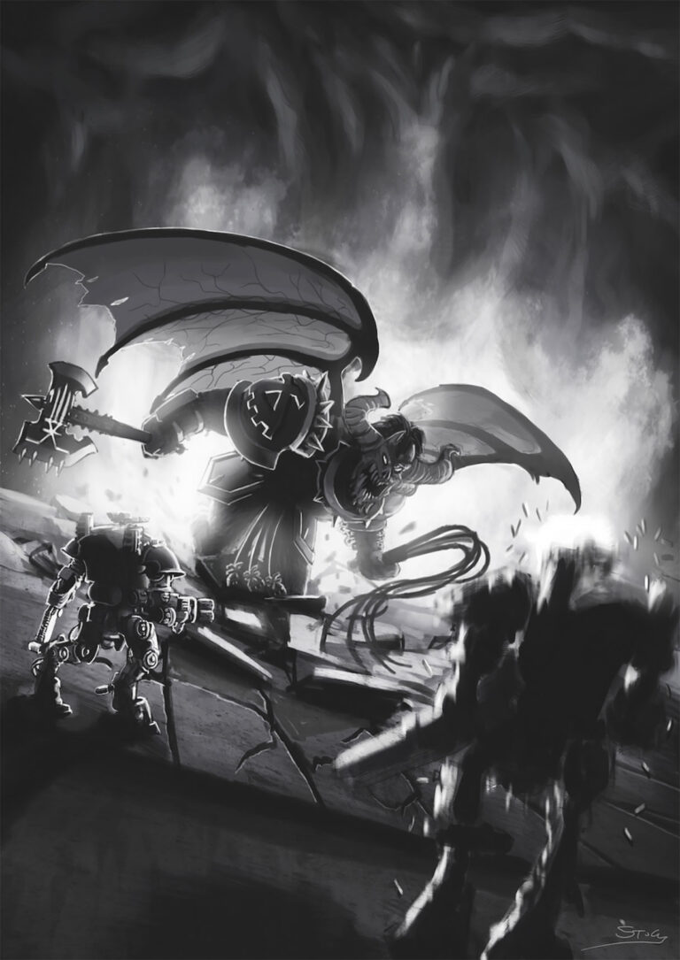 Khorne Bloodthirster by Peter Laycock Khorne Bloodthirster by Peter Laycock