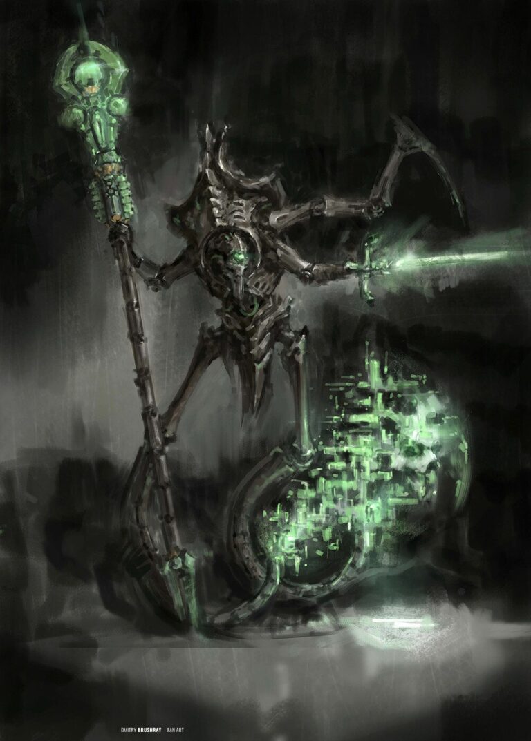 Necron Psychomancer by Dmitry Brushray 