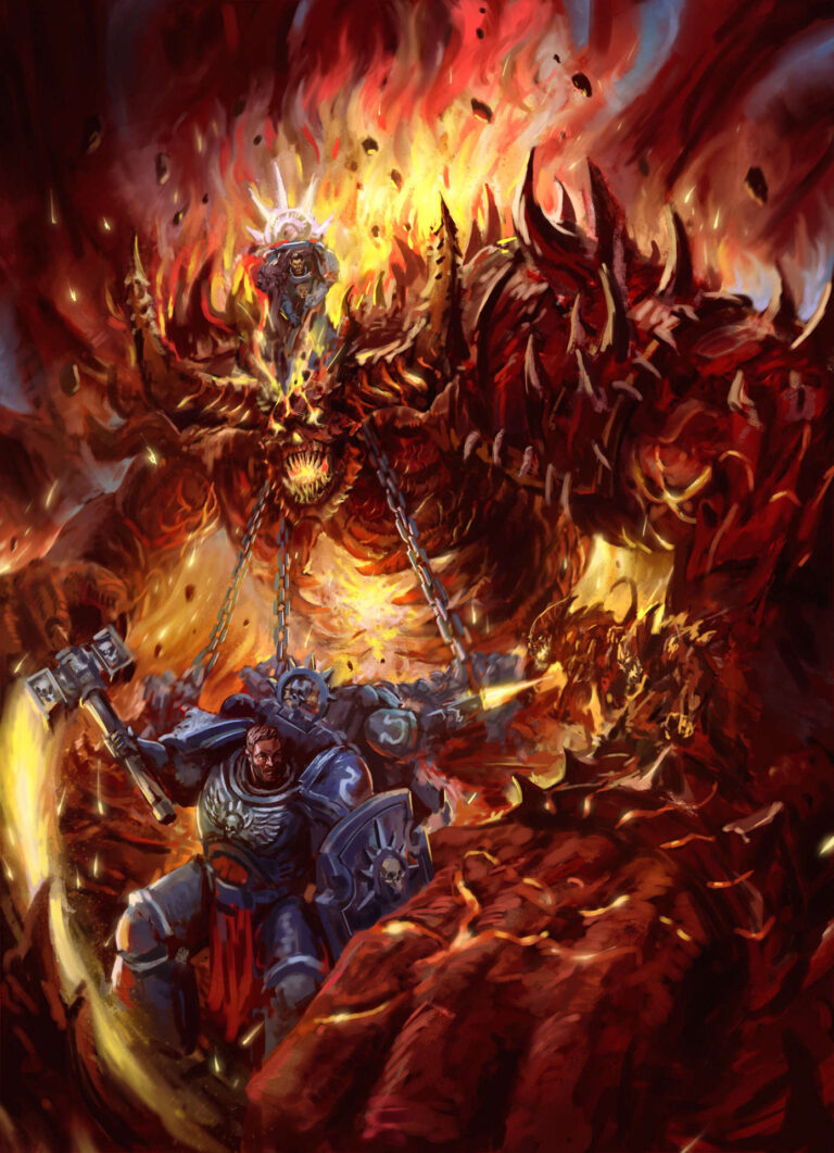 Ultramarines vs Khorne Deamon by Tim Remin 