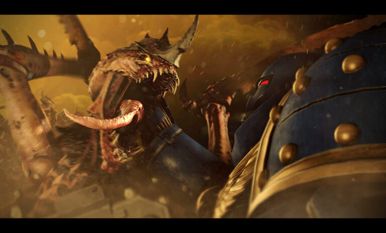 Tyranids vs Ultramarines by Amoozy