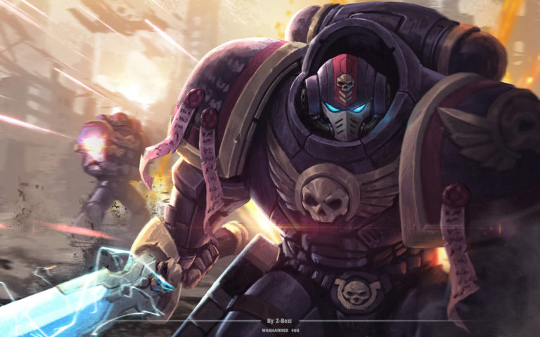 Ultramarines Fighting by Zhang Bozi 