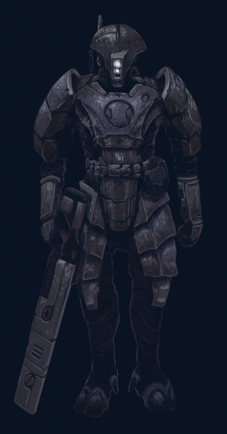 Grimdark Fire Warrior by Tom Parke