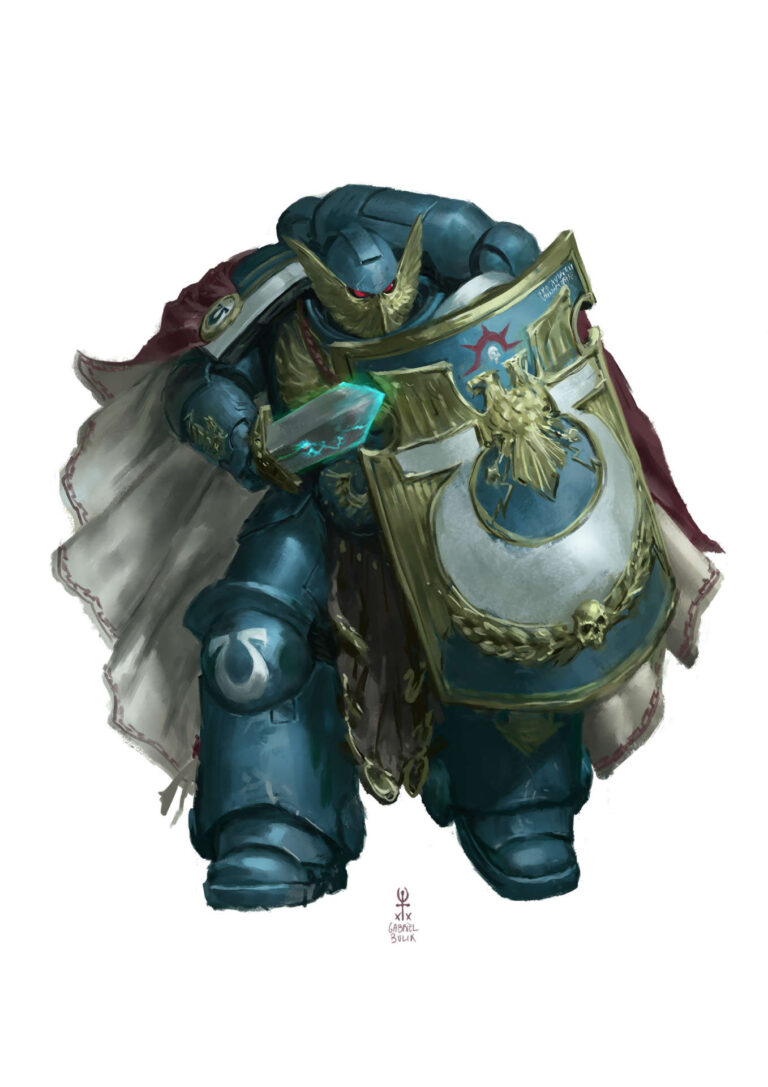Ultramarine Honor Guard by Gabriel Bulik 