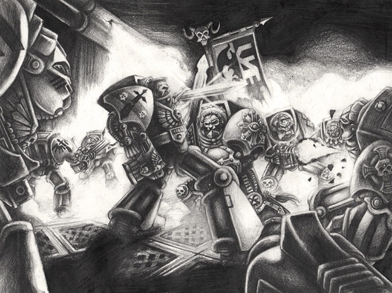 Deathwing vs Nightlords by Mark Gibbons 