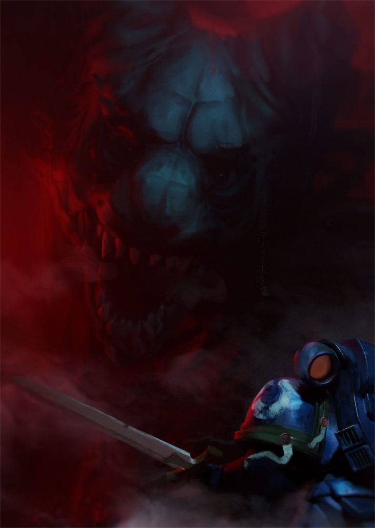 An Ultramarine’s Last Stand by Mathieu 