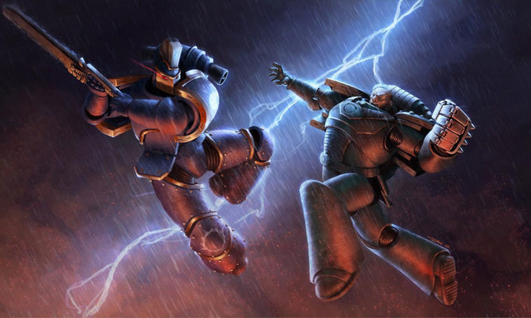 Ultramarine vs Sons of Horus by Daniel Rosa Tauroni 