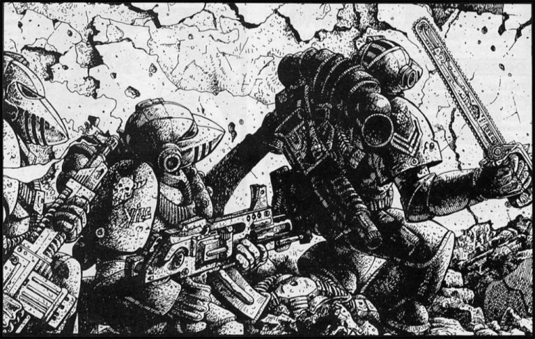 Space Marines by Russ Nicholson