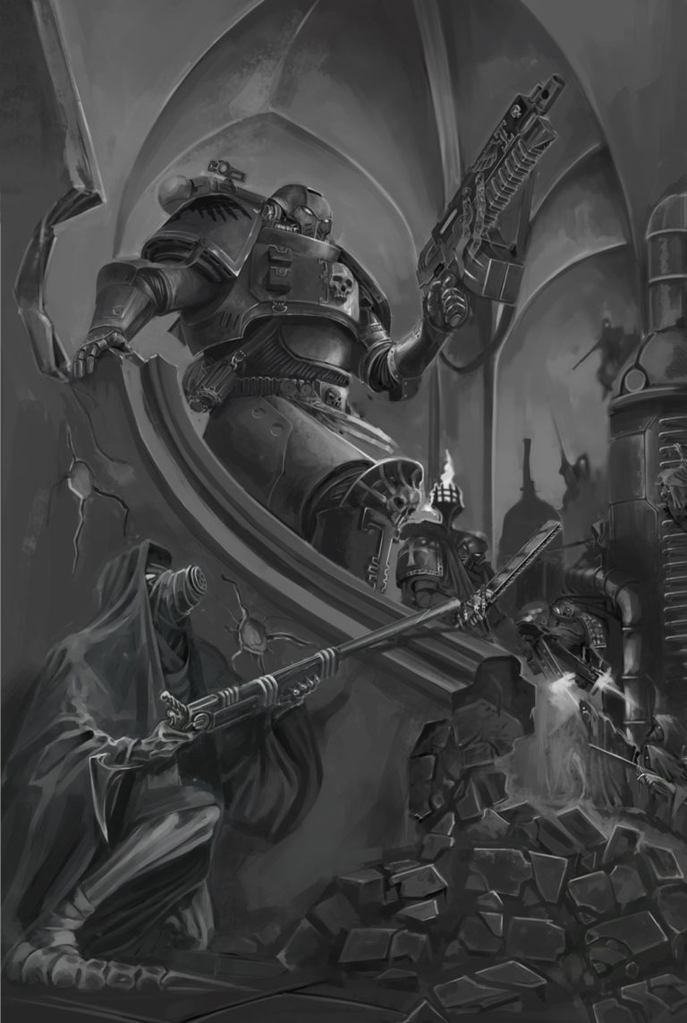 Deathwatch vs Hrud by Nictanova 