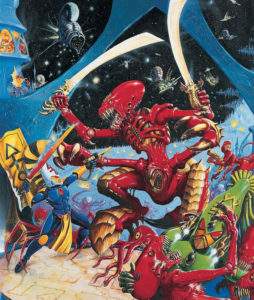 Tyranids vs Eldar by David Gallagher 