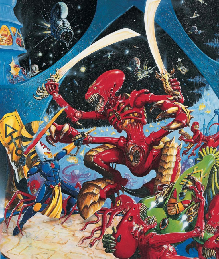 Tyranids vs Eldar by David Gallagher 