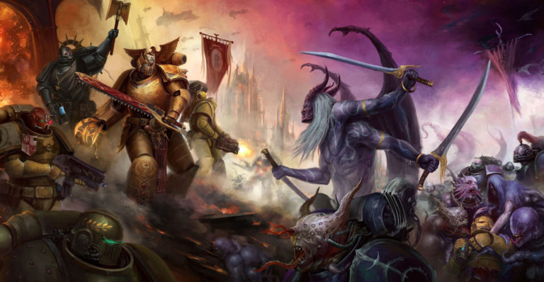 Rogal Dorn vs Fulgrim by Serdjek Sholohovshek 