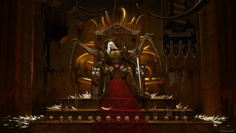 Sanguinius on the Golden Throne by Wulfric Hilston 