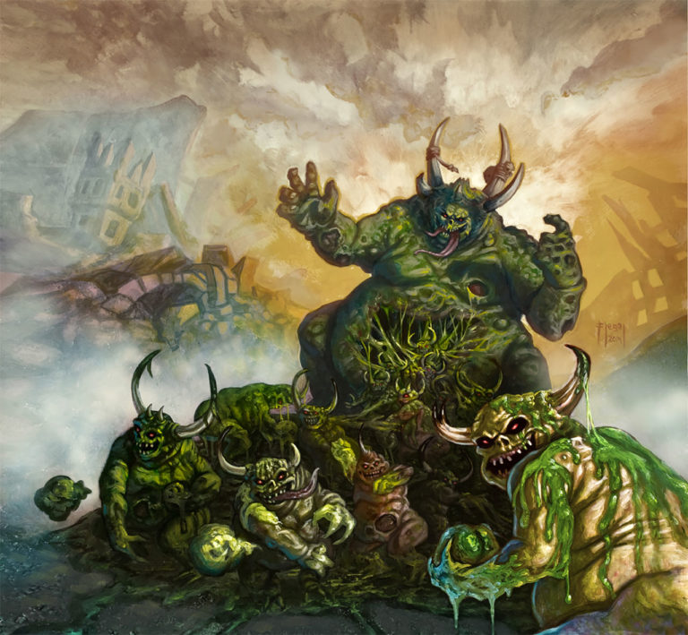 The Plaguefather’s Nurglings by Sam Flegal The Plaguefather’s Nurglings by Sam Flegal
