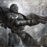 Grim Dark Space Marine by Thomas Elliott (thomas.elliott.art | telliottart)