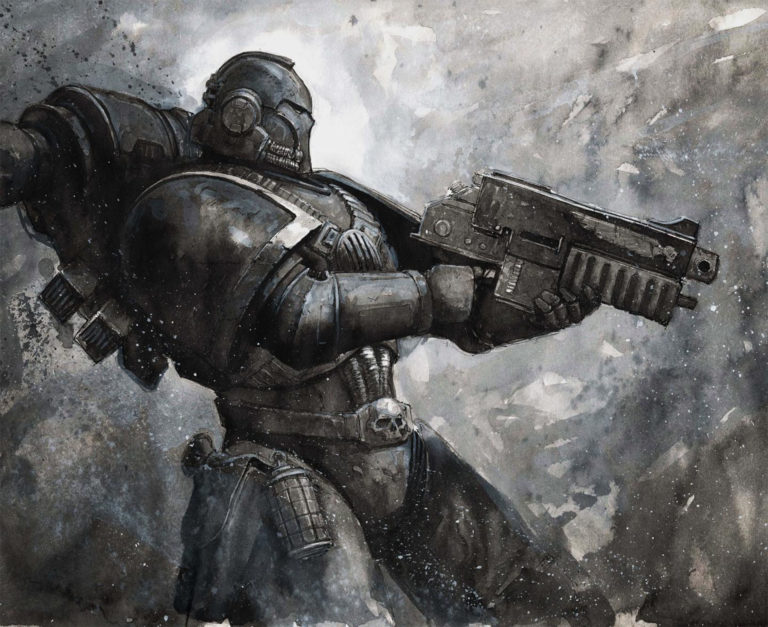Grim Dark Space Marine by Thomas Elliott 