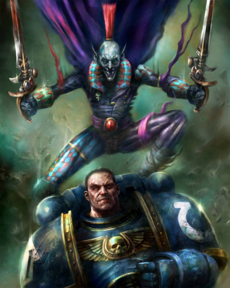 Harlequin vs Ultramarine by Nick Percival 