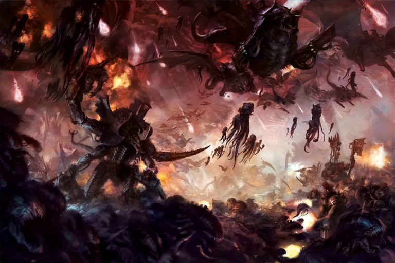 Tyranids vs Orks by Paul Dainton 