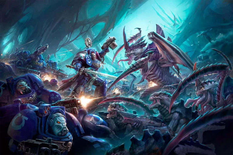 Ultramarines vs Tyranids by Raymond Swanland 