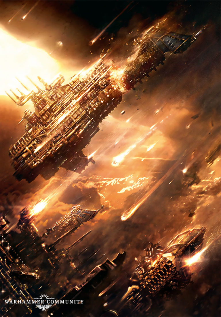 Word Bearer Fleet by Rhys Pugh