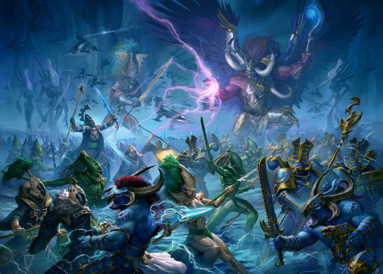 Eldar vs Tzeentch by Johan Grenier 