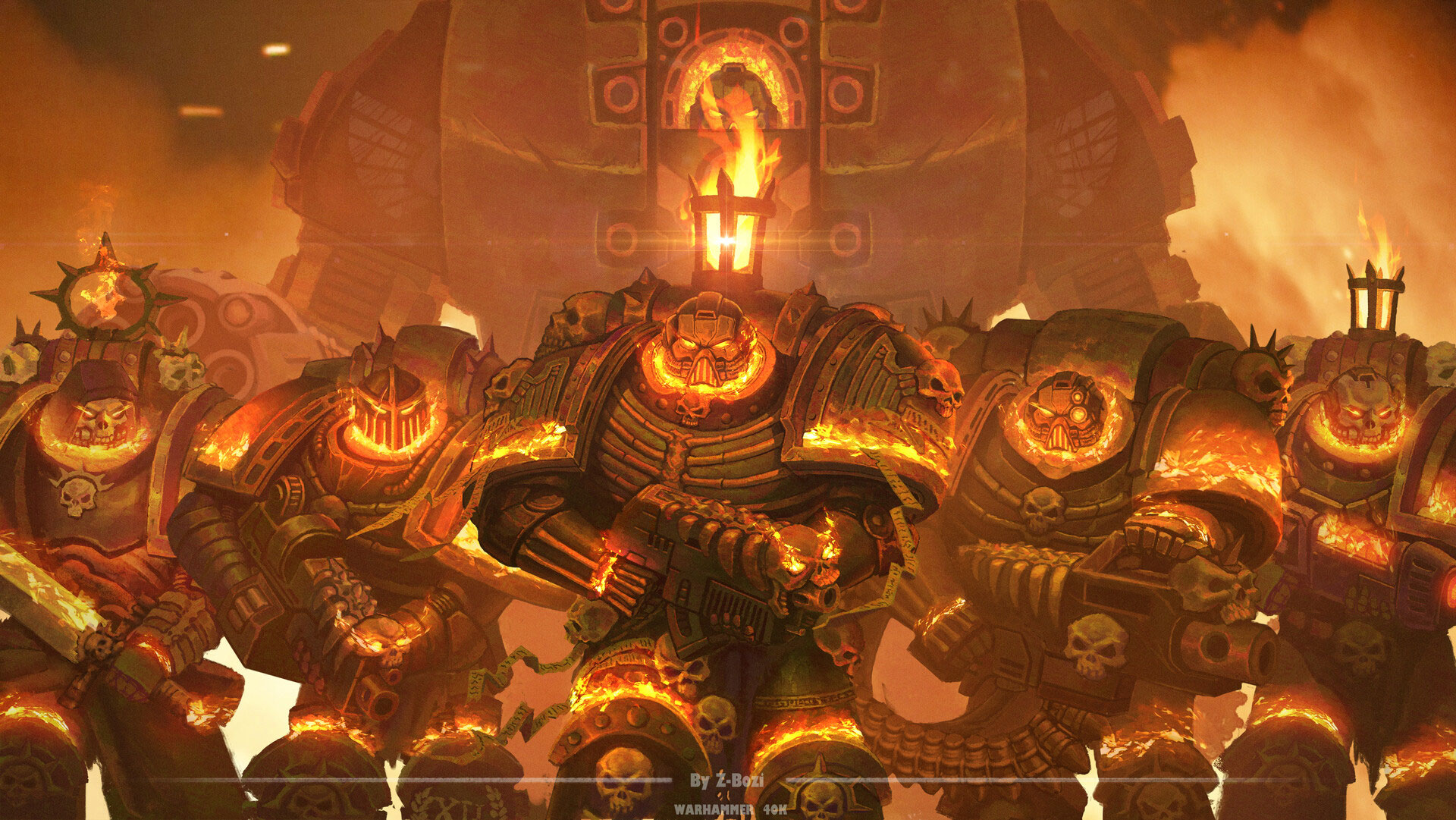 Legion of the Damned - Art by Zhang Bozi - 40K Gallery