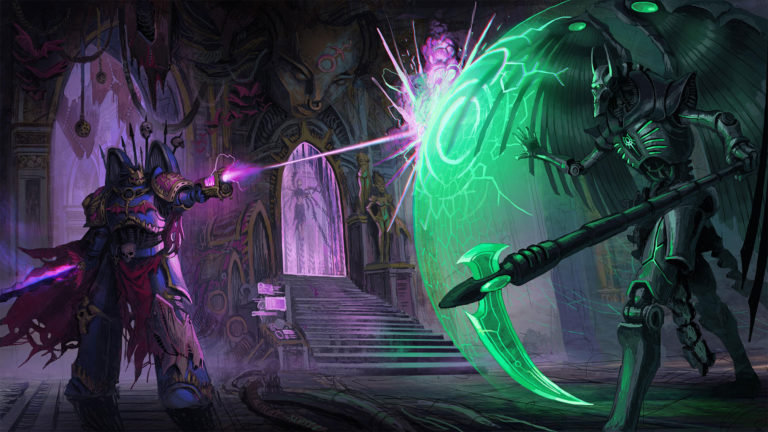 Night Lord vs Necron by Márton Kapoli 
