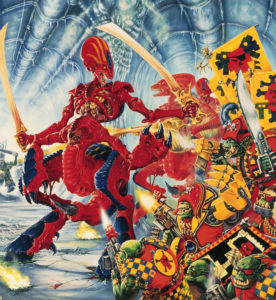 Orks vs Tyranids by David Gallagher 