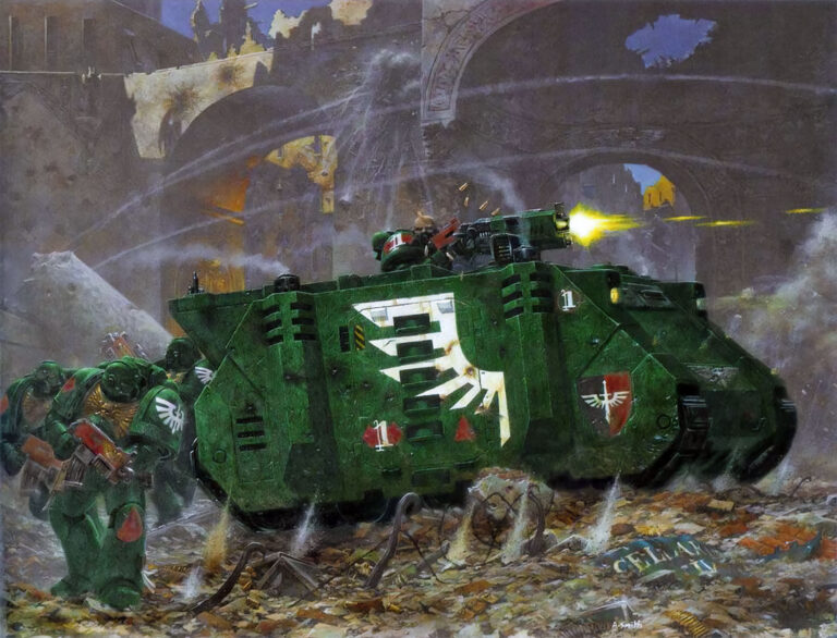 Dark Angels Rhino by Adrian Smith 