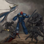 Imperium vs Tyranids by Daniel Mitchell (Daniel George Mitchel | danielmitchellart)