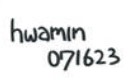 Hwa Min Jung  Signature