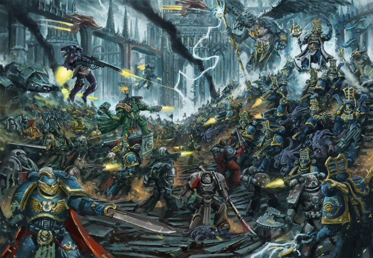 Space Marines vs Thousand Sons by Tim Remin 