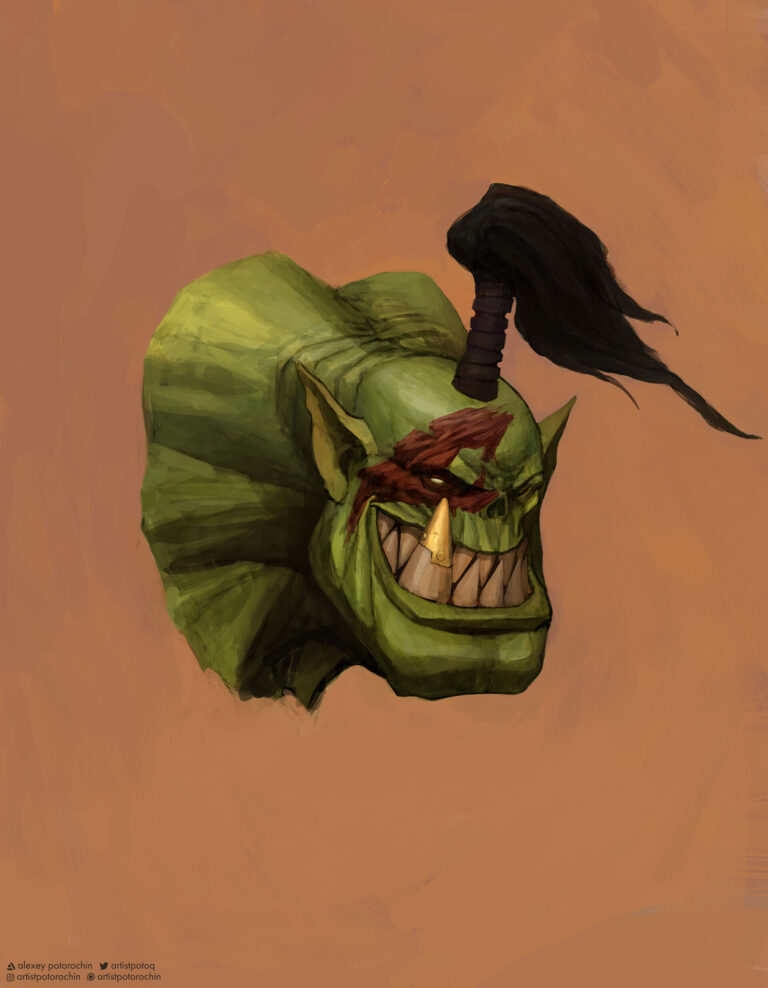 Warboss Gurak Froatchoppa by Alexey Potorochin 