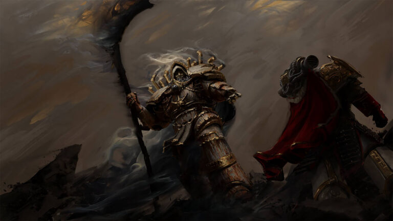 Mortarion vs Khan by Thibault Ollier 
