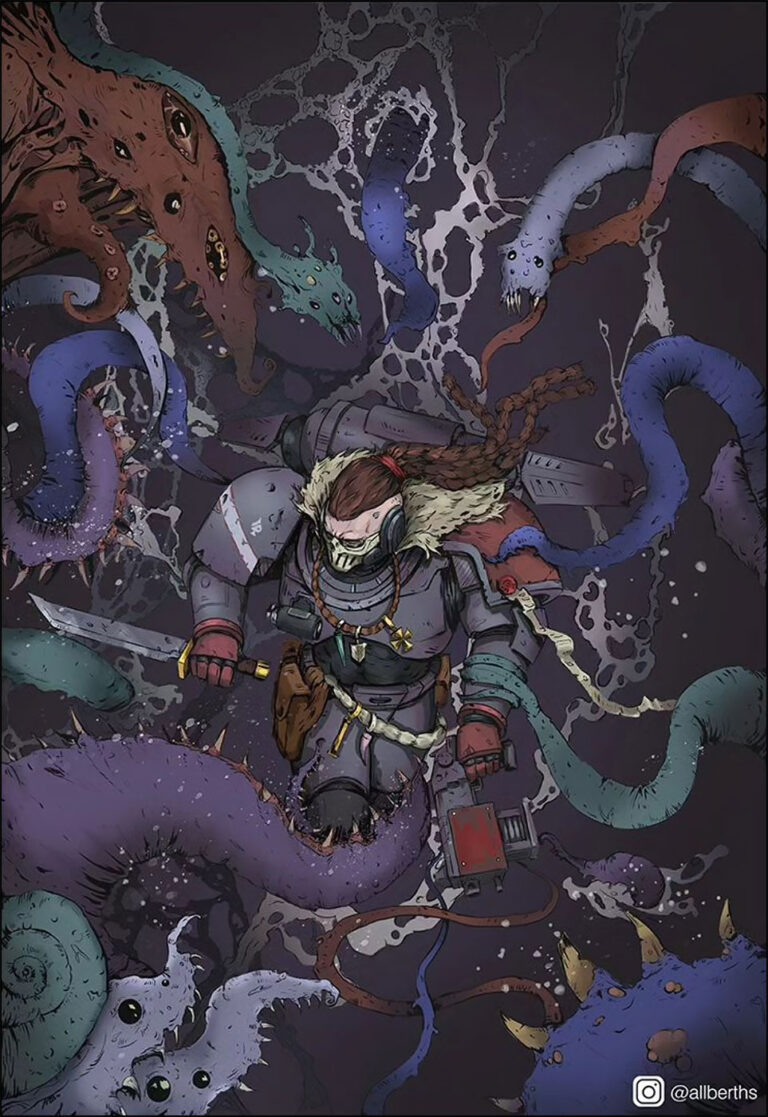 Astartes vs Tzeentch by Albert Sargsyan 